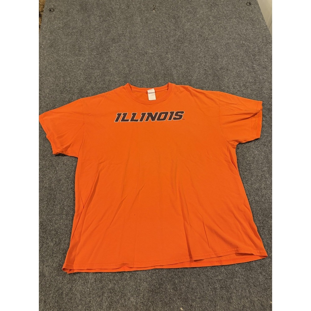 Illinois Fighting Illini Shirt Mens 2XL NCAA Basketball College Tee Gildan